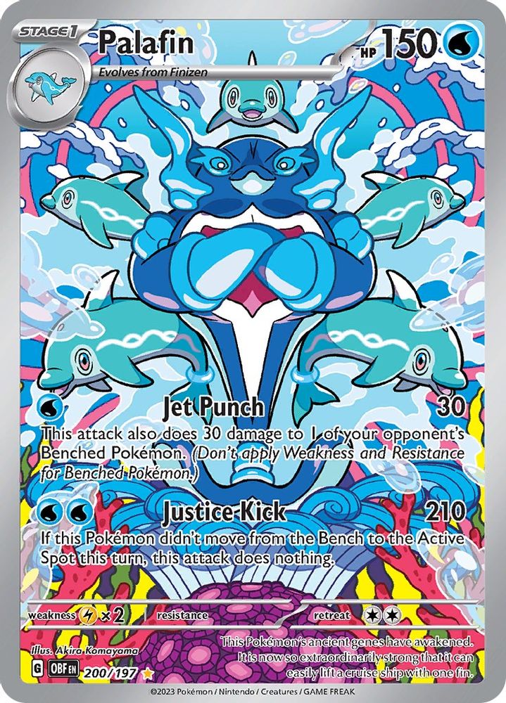 Palafin - [  200/197 ] - Illustration Rare - Pokemon SV03 Obsidian Flames
