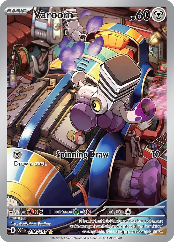 Varoom - [  206/197 ] - Illustration Rare - Pokemon SV03 Obsidian Flames