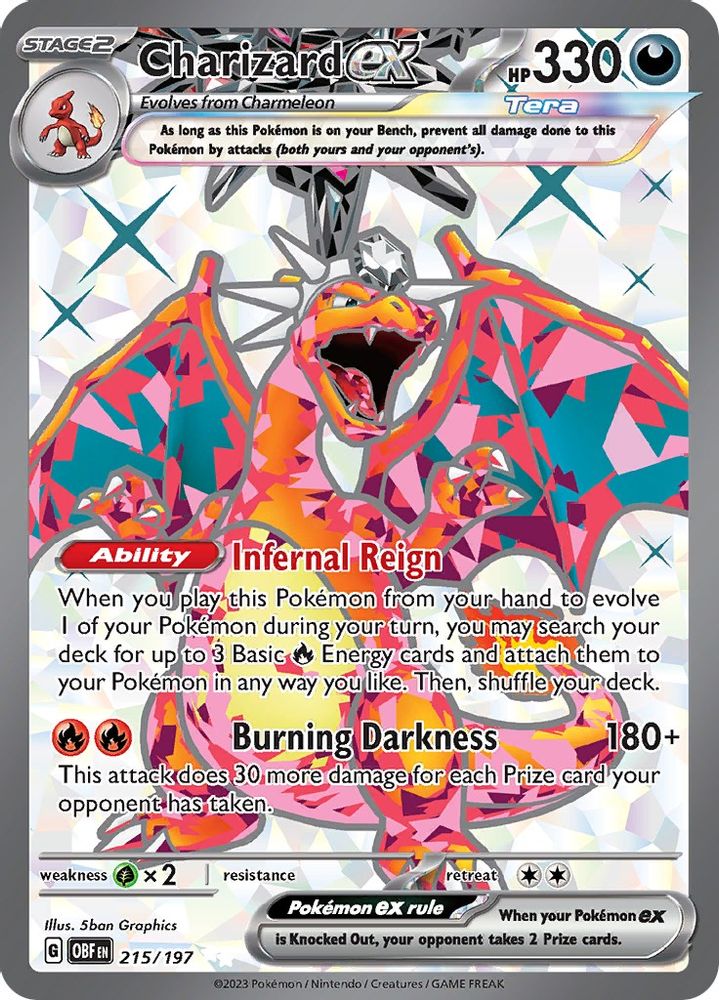 Charizard ex - [  215/197 ] - Ultra Rare - Pokemon SV03 Obsidian Flames