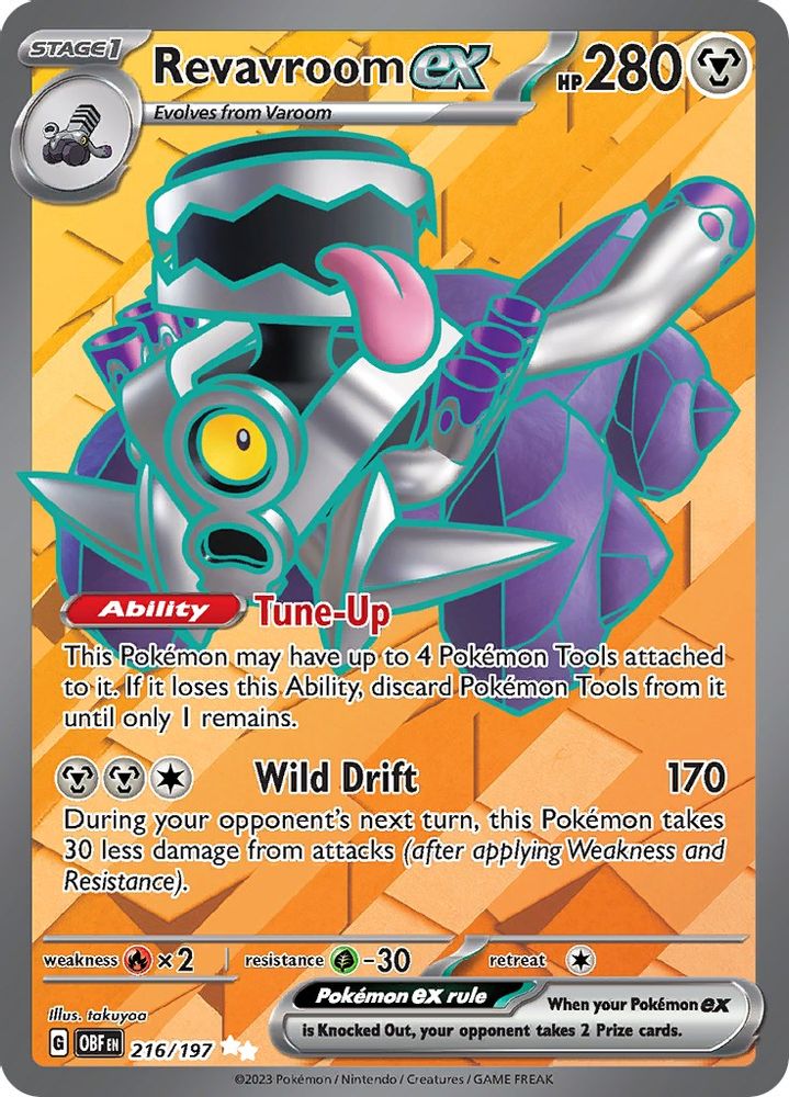 Revavroom ex - [  216/197 ] - Ultra Rare - Pokemon SV03 Obsidian Flames
