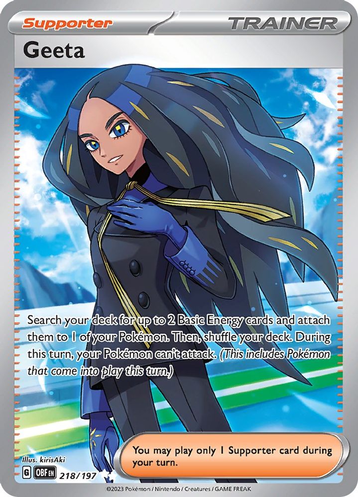 Geeta - [  218/197 ] - Ultra Rare - Pokemon SV03 Obsidian Flames