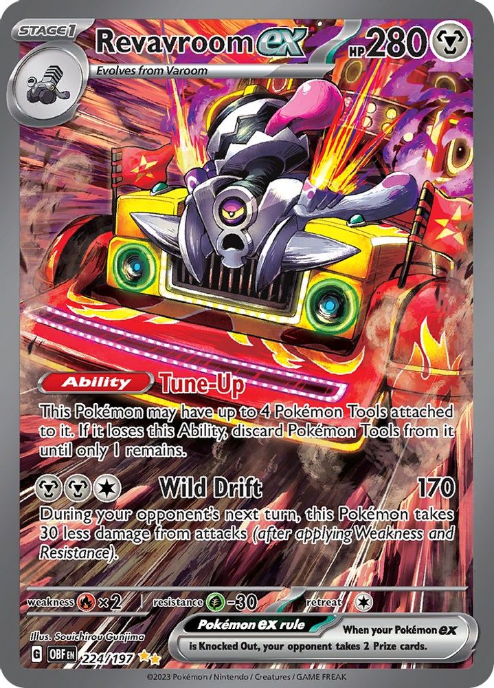 Revavroom ex - [  224/197 ] - Special Illustration Rare - Pokemon SV03 Obsidian Flames