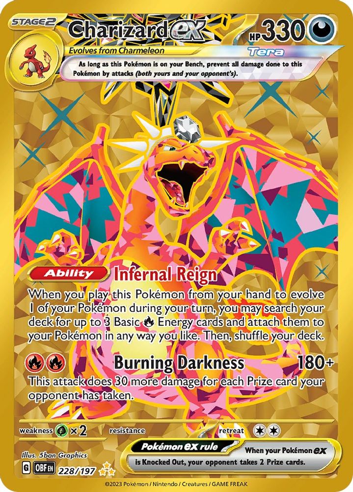 Charizard ex - [  228/197 ] - Hyper Rare - Pokemon SV03 Obsidian Flames