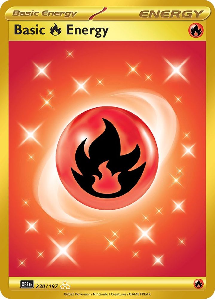 Basic Fire Energy - [  230/197 ] - Hyper Rare - Pokemon SV03 Obsidian Flames