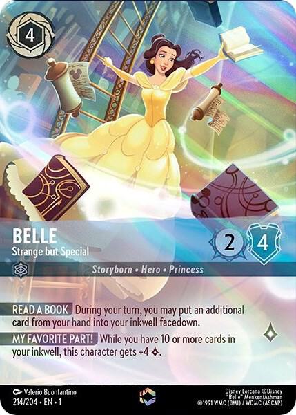 ENCHANTED Belle - Strange but Special - 214/204 - Enchanted - Lorcana The First Chapter