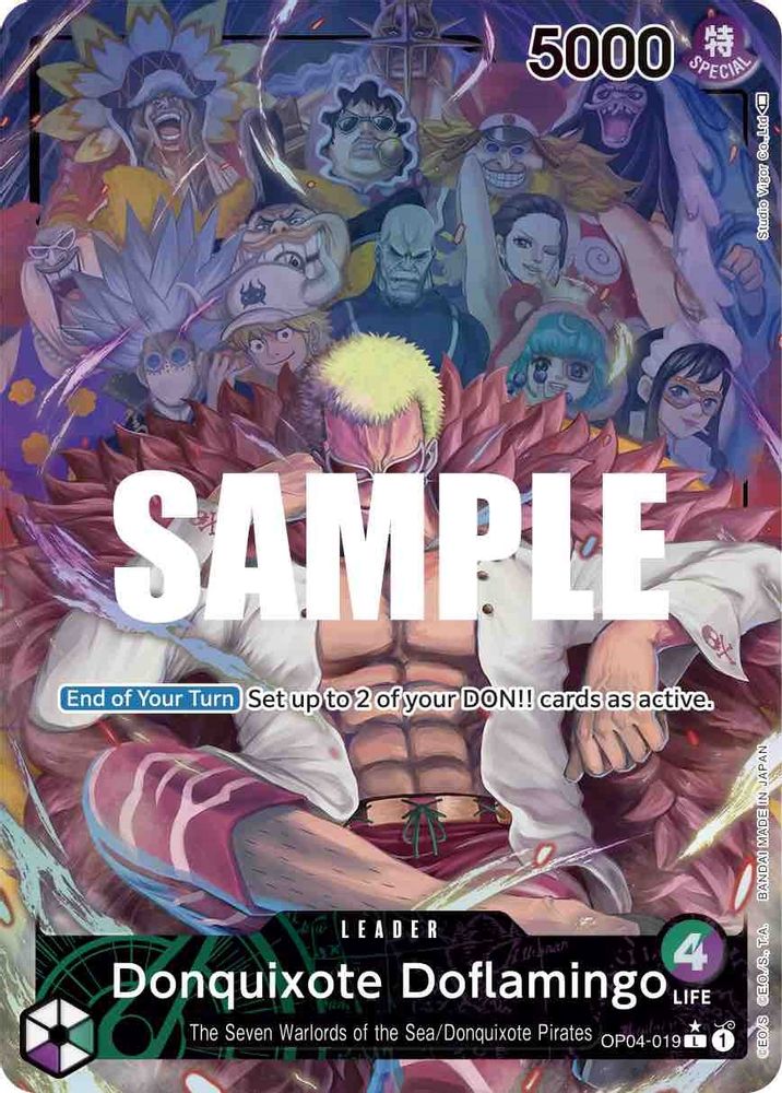 [ALTERNATE ART] Donquixote Doflamingo (019) (Alternate Art)  (OP04-019) L★ - One Piece Kingdoms of Intrigue