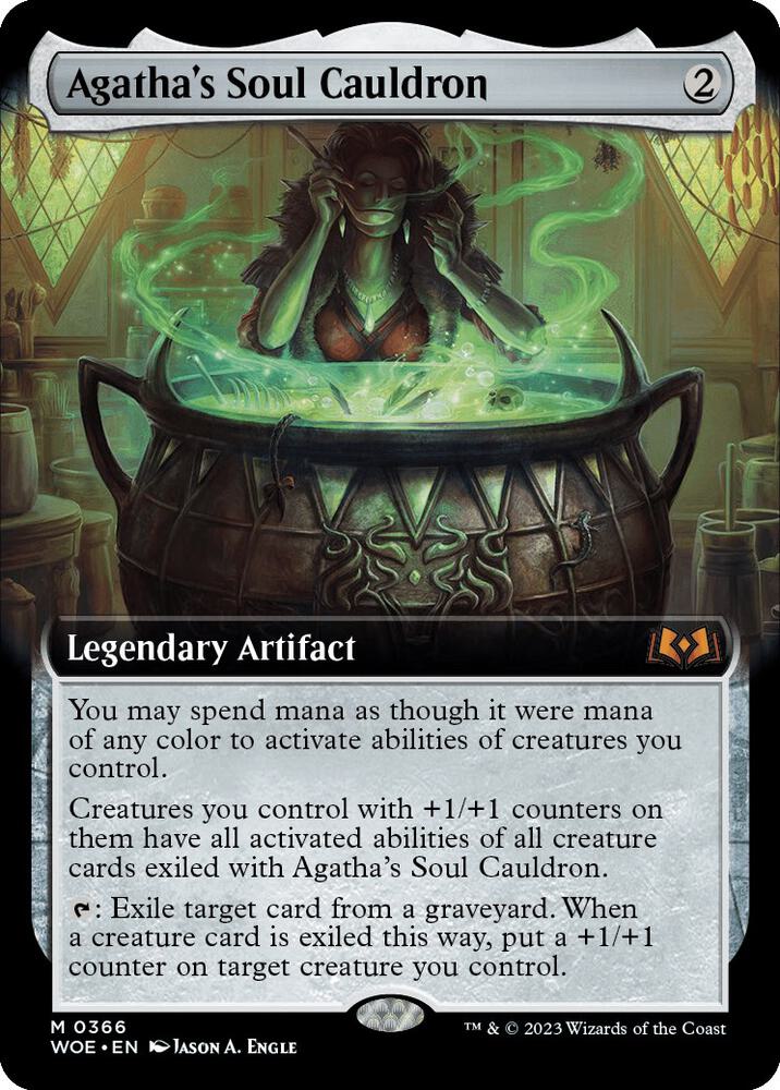 EXTENDED ART Agatha's Soul Cauldron - #366 - Mythic Wilds of Eldraine