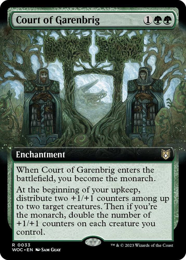 FOIL EXTENDED ART Court of Garenbrig - #33 - Rare WIlds of Eldraine Commander