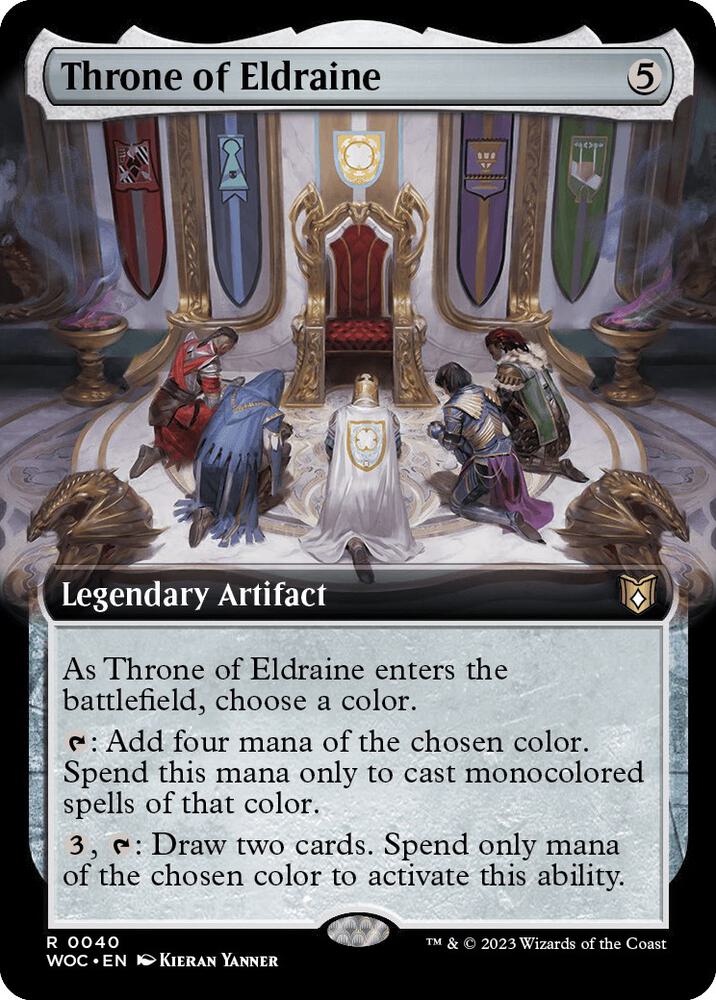 FOIL EXTENDED ART Throne of Eldraine - #40 - Rare Wilds of Eldraine Commander