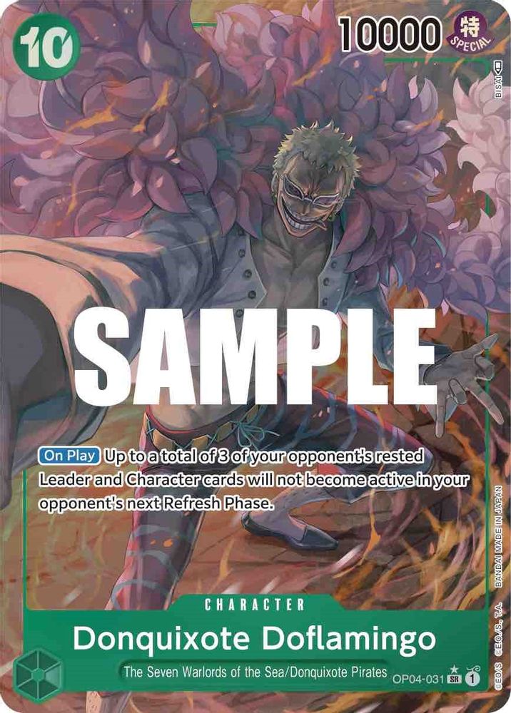 [ALTERNATE ART] Donquixote Doflamingo (031) (Alternate Art)  (OP04-031) SR★ - One Piece Kingdoms of Intrigue