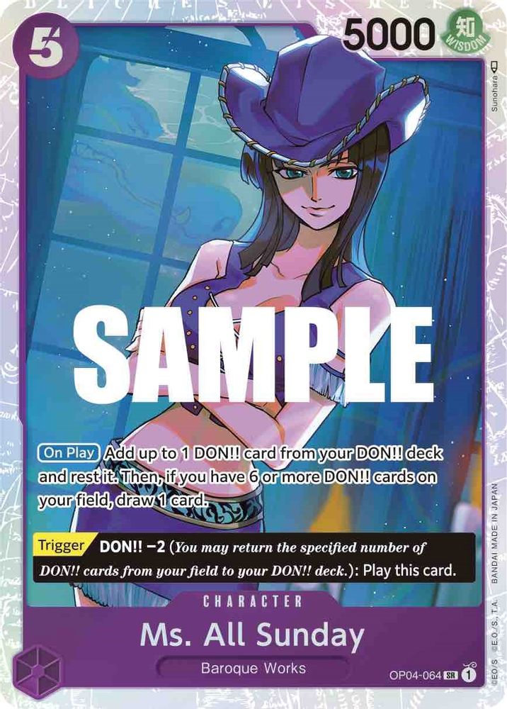 Ms. All Sunday  (OP04-064) Super Rare - One Piece Kingdoms of Intrigue