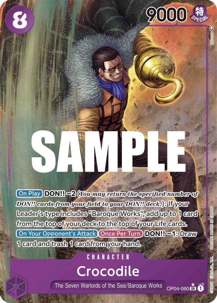 [ALTERNATE ART] Crocodile (060) (Alternate Art)  (OP04-060) SR★ - One Piece Kingdoms of Intrigue