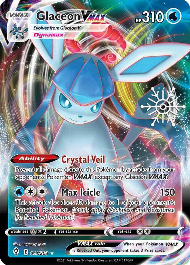 Glaceon VMAX - 041/203 - Holiday Calendar Snowflake Stamp Promo