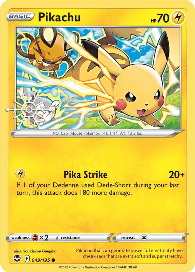 [COSMOS HOLO] Pikachu - 049/195 - Holiday Calendar Snowflake Stamp Promo