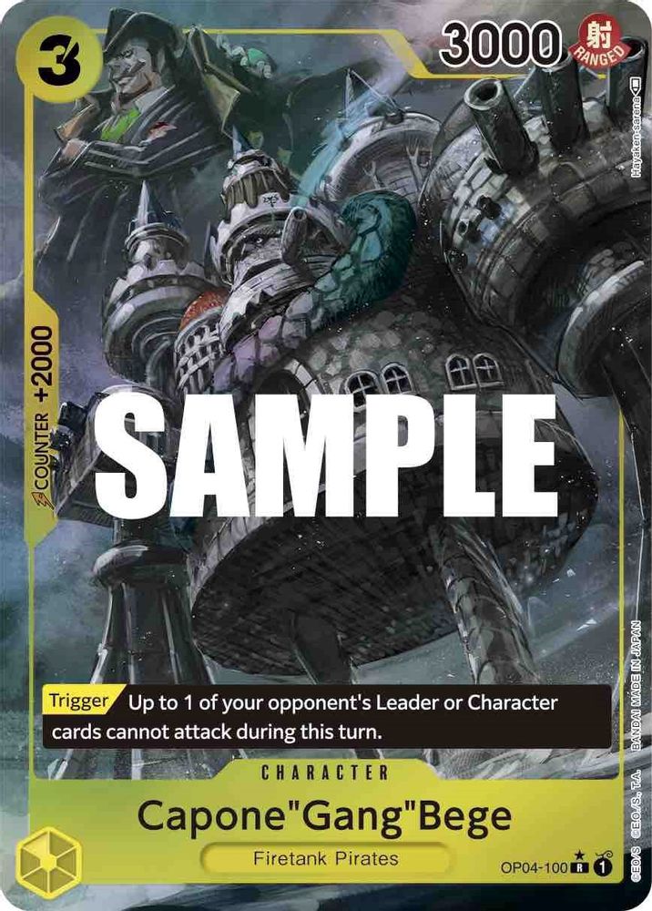 [ALTERNATE ART] Capone"Gang"Bege (Alternate Art)  (OP04-100) R★ - One Piece Kingdoms of Intrigue