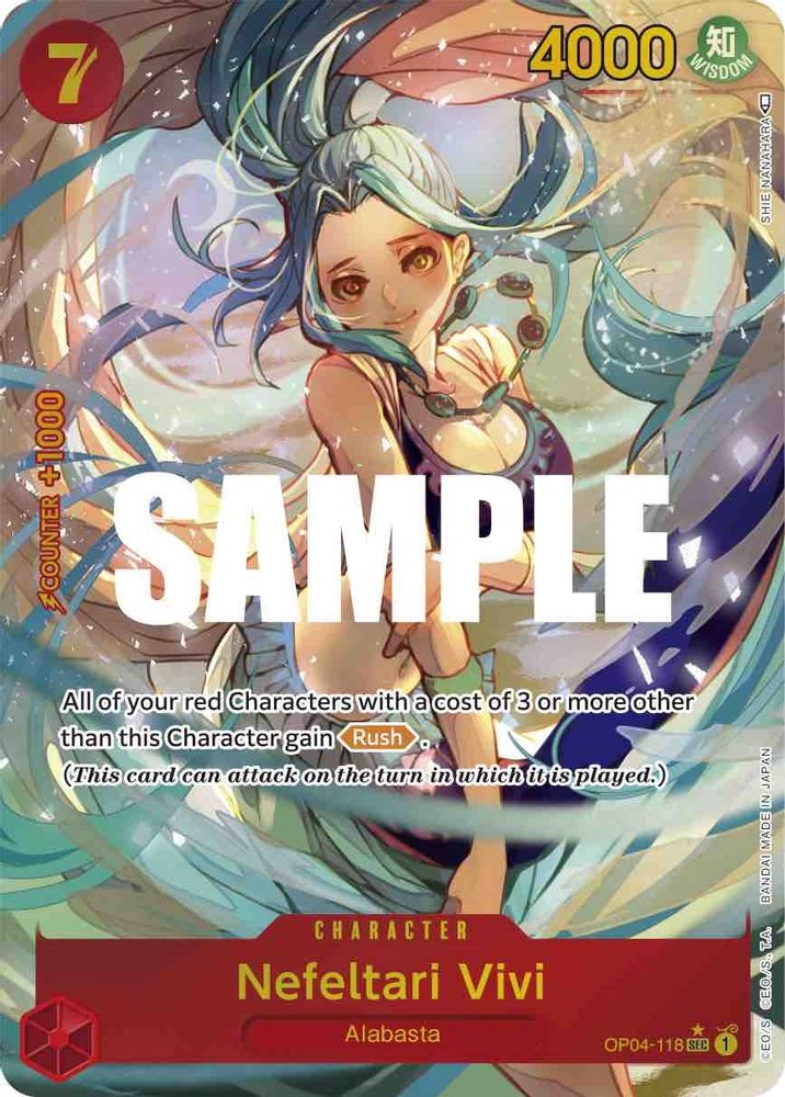 [ALTERNATE ART] Nefeltari Vivi (118) (Alternate Art)  (OP04-118) SEC★ - One Piece Kingdoms of Intrigue