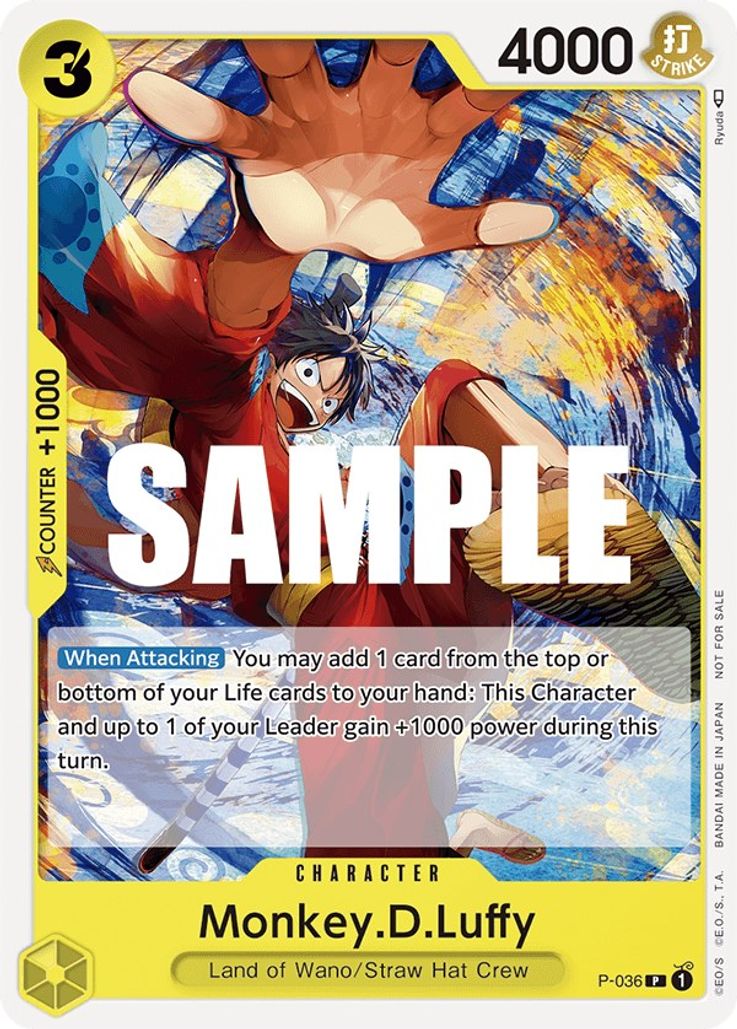 Monkey.D.Luffy - P-036 - Pre-release Tournament Promo