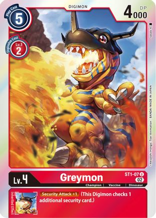 Greymon Rb01 St1-07 - Uncommon Rb01 Resurgence Booster