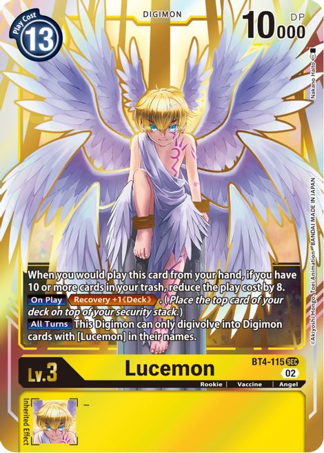 Lucemon Rb01 Bt4-115 - Secret Rare Rb01 Resurgence Booster