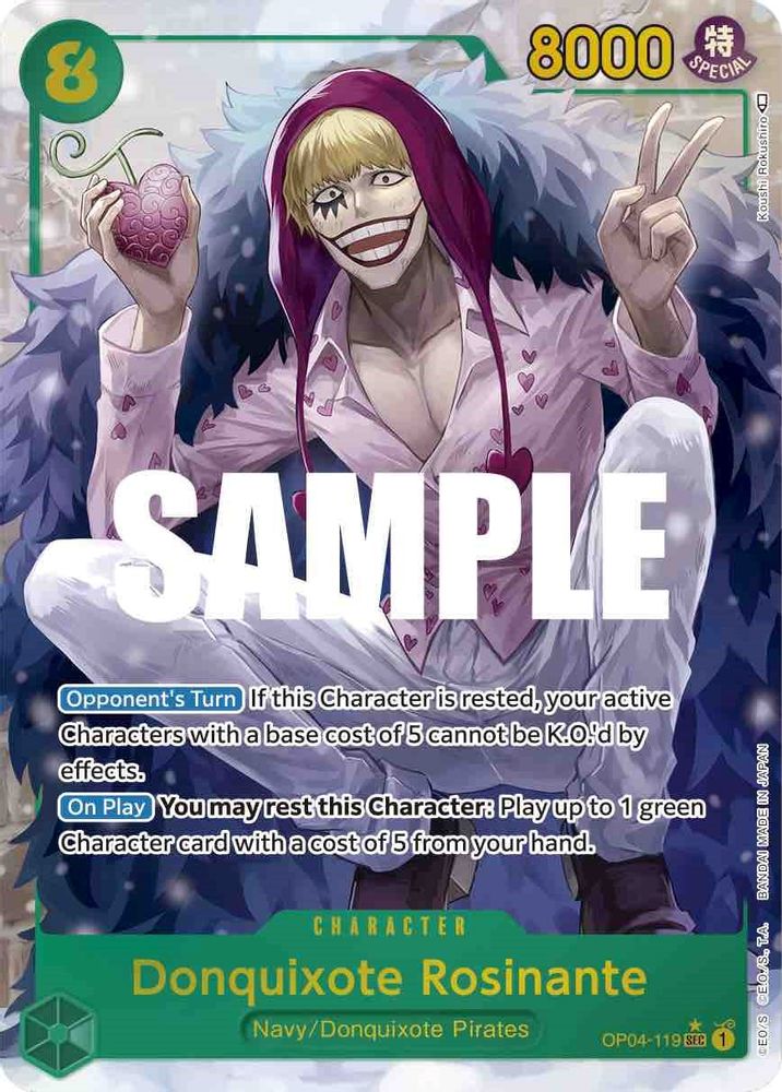 [ALTERNATE ART] Donquixote Rosinante (Alternate Art)  (OP04-119) SEC★ - One Piece Kingdoms of Intrigue