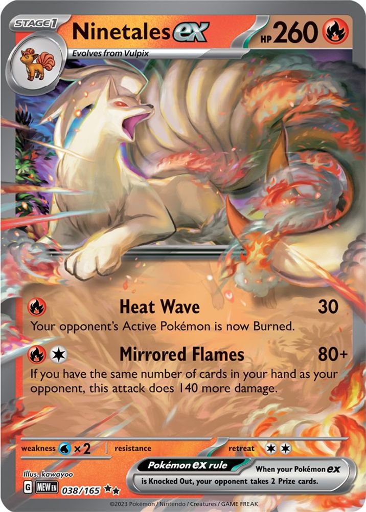 Ninetales ex - [  038/165 ] - Double Rare - Pokemon SV Scarlet & Violet 151