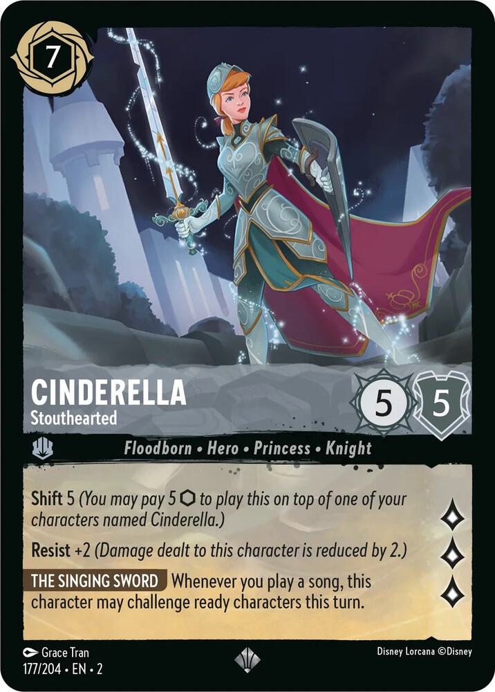 Cinderella - Stouthearted - 177/204 - Super Rare - Lorcana Rise of the Floodborn