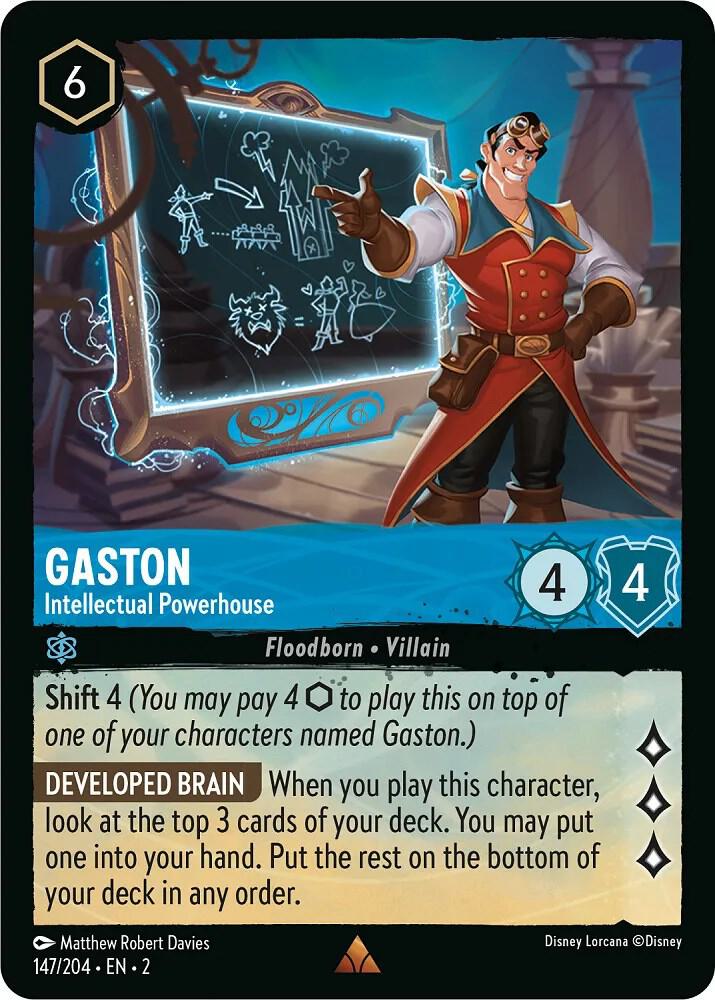 COLD FOIL Gaston - Intellectual Powerhouse - 147/204 - Rare - Lorcana Rise of the Floodborn