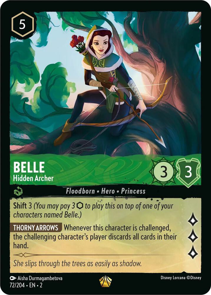 Belle - Hidden Archer - 72/204 - Legendary - Lorcana Rise of the Floodborn