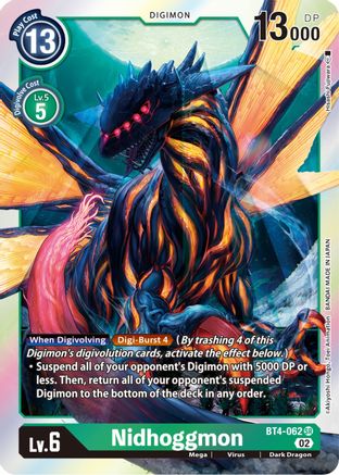 Nidhoggmon Rb01 Bt4-062 - Super Rare Rb01 Resurgence Booster