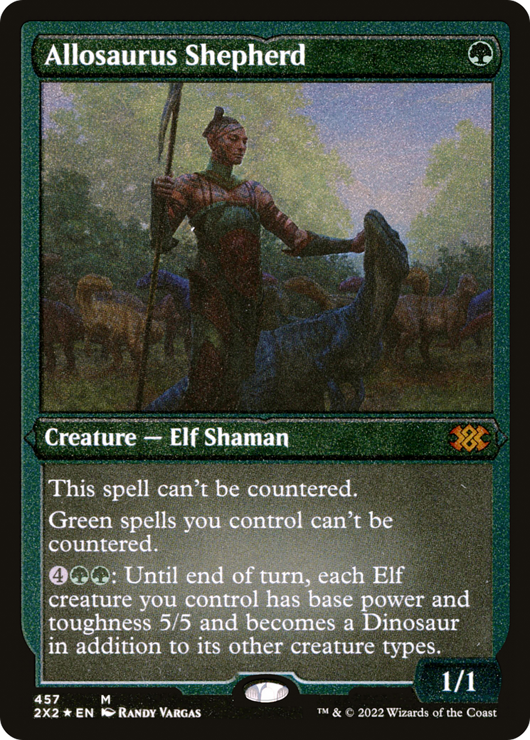 [ EF ] [FOIL] Allosaurus Shepherd (Foil Etched) #457 - MYTHIC 2X2 - Double Masters 2022