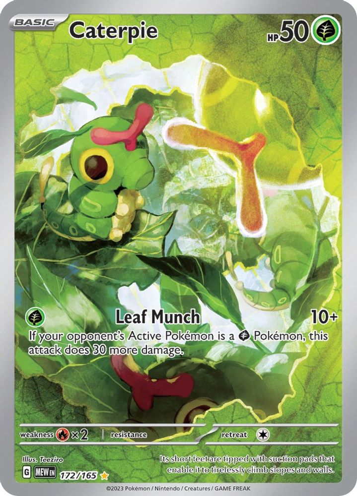 Caterpie - [  172/165 ] -  Illustration Rare - Pokemon SV Scarlet & Violet 151