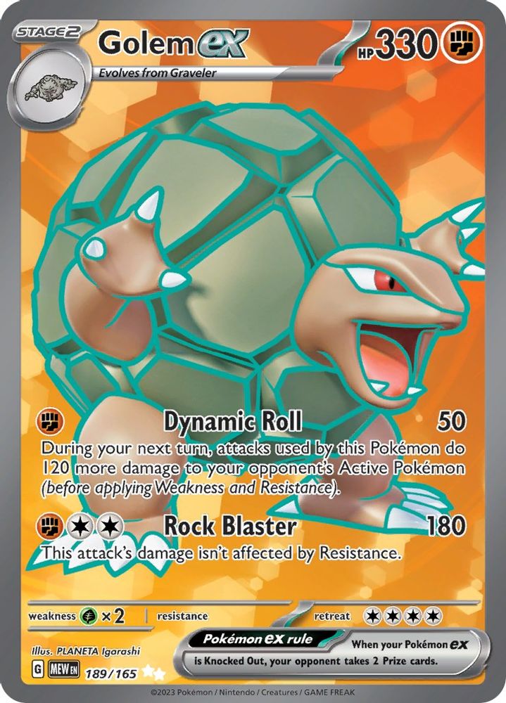 Golem ex - [  189/165 ] -  Ultra Rare - Pokemon SV Scarlet & Violet 151