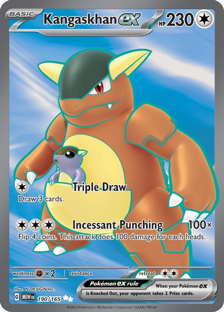 Kangaskhan ex - [  190/165 ] -  Ultra Rare - Pokemon SV Scarlet & Violet 151