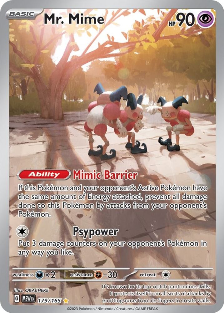 Mr. Mime - [  179/165 ] -  Illustration Rare - Pokemon SV Scarlet & Violet 151