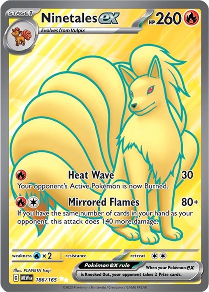 Ninetales ex - [  186/165 ] -  Ultra Rare - Pokemon SV Scarlet & Violet 151