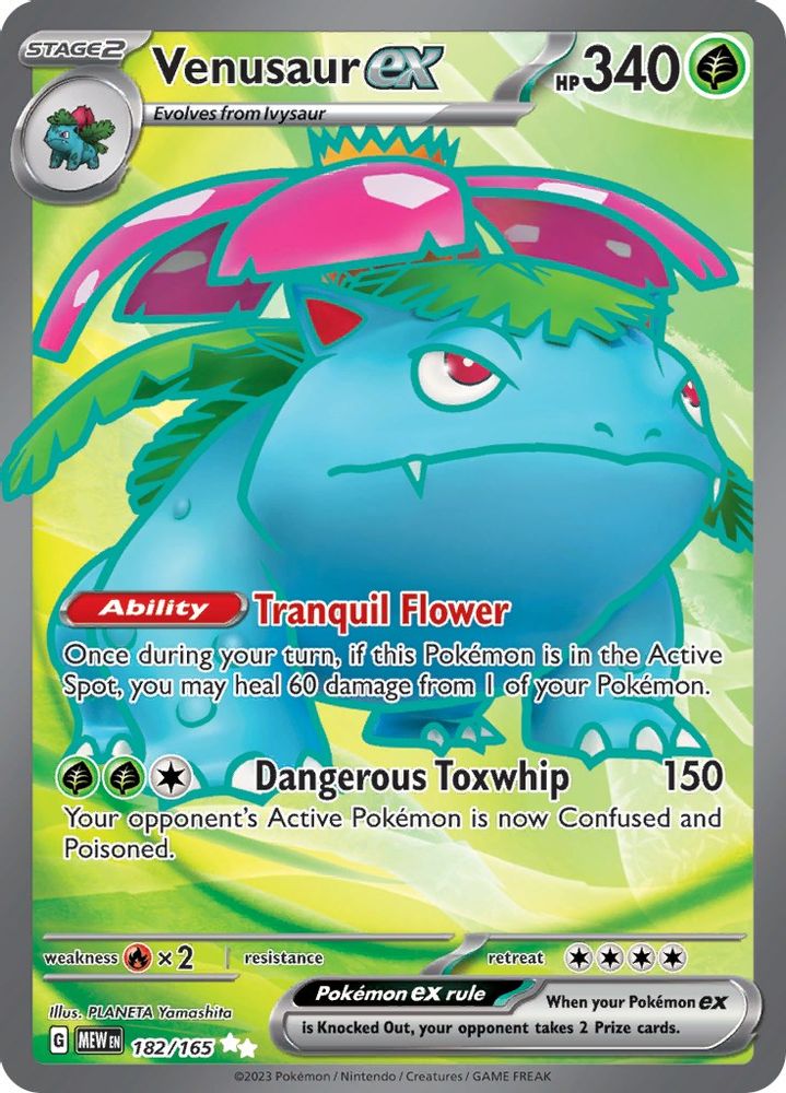 Venusaur ex - [  182/165 ] -  Ultra Rare - Pokemon SV Scarlet & Violet 151