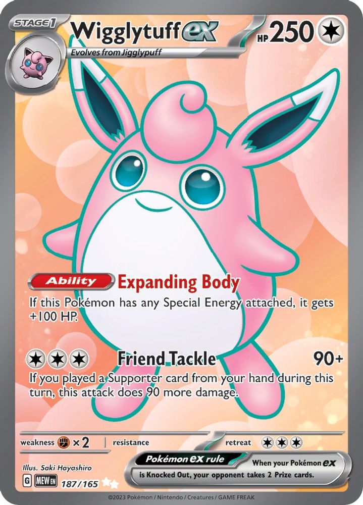 Wigglytuff ex - [  187/165 ] -  Ultra Rare - Pokemon SV Scarlet & Violet 151