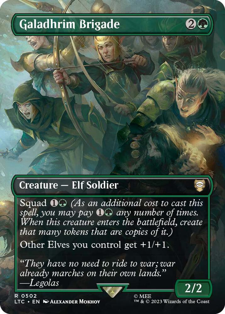 Borderless Galadhrim Brigade - #502 - Rare Lord of the Rings Tales of Middle Earth Commander