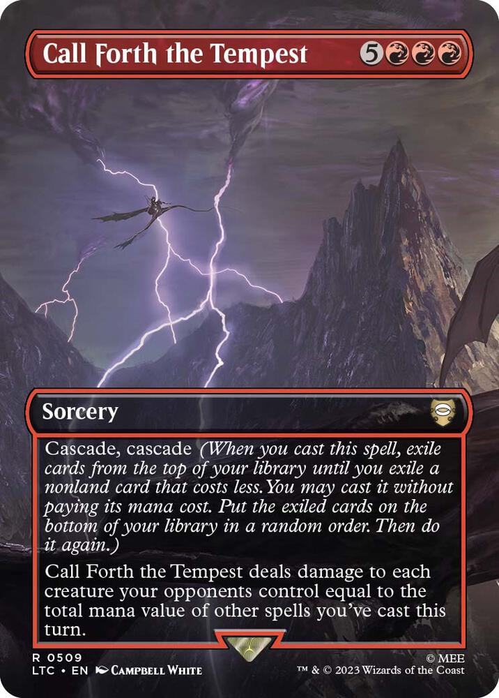 BORDERLESS Call Forth the Tempest - #509 - Rare Lord of the Rings Tales of Middle Earth Commander