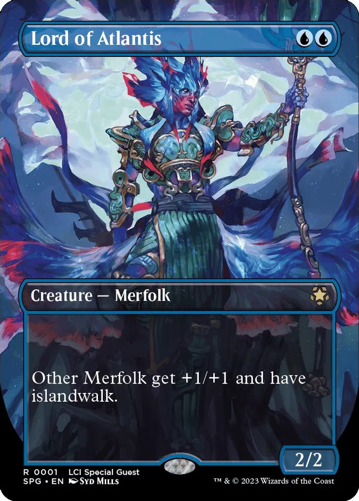 FOIL BORDERLESS Lord of Atlantis - 0001 - Rare Lost Caverns of Ixalan Special Guests