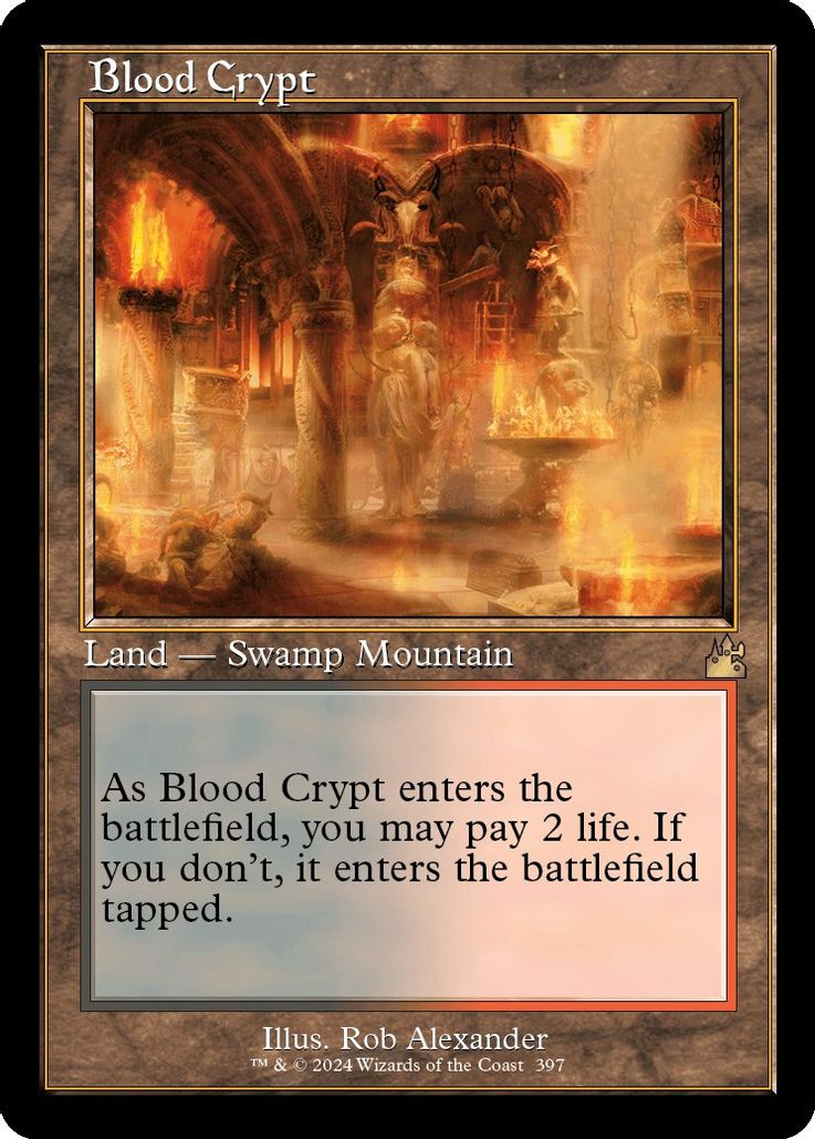Retro Frame Blood Crypt - No 397 - Rare Ravnica Remastered