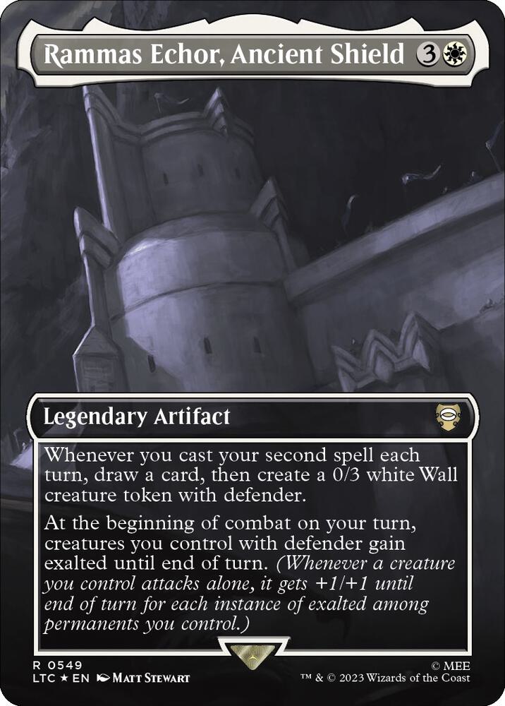 SURGE FOIL BORDERLESS Rammas Echor, Ancient Shield - #549 - Rare Lord of the Rings: Tales of Middle Earth Commander