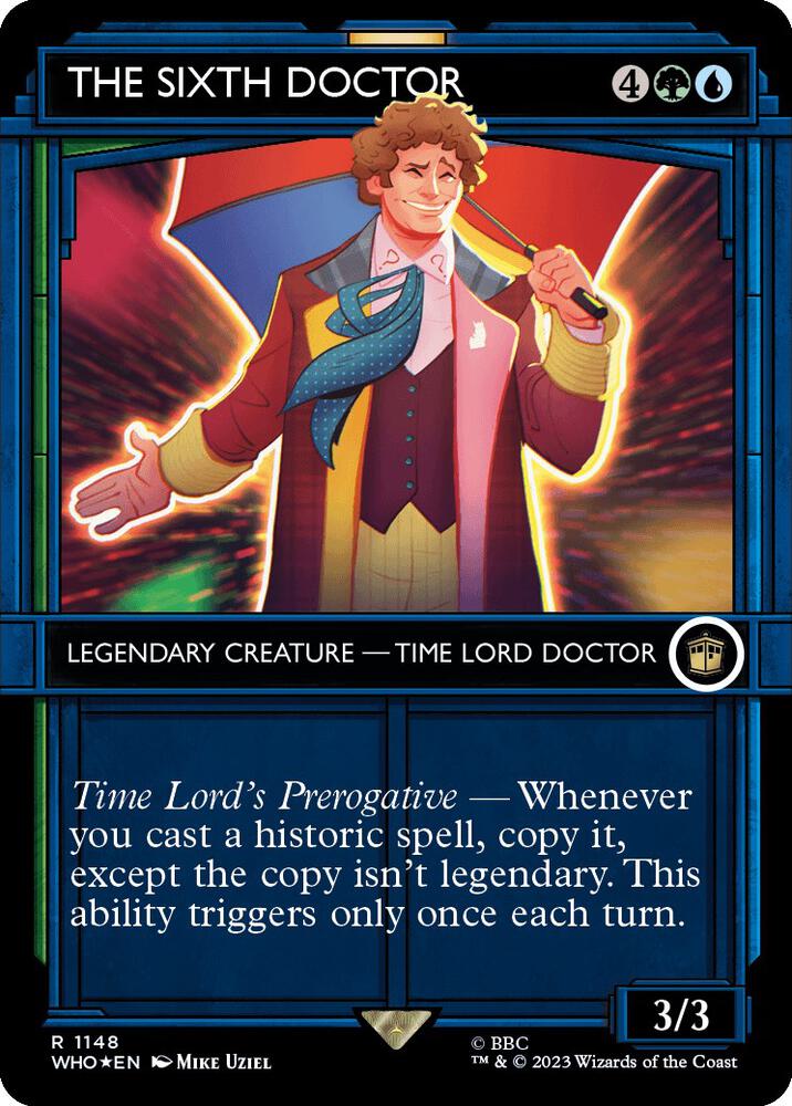 SURGE FOIL SHOWCASE The Sixth Doctor - #1148 - Rare Universes Beyond: Doctor Who