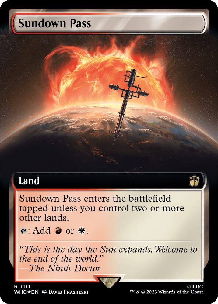 EXTENDED ART Sundown Pass - #520 - Rare Universes Beyond: Doctor Who