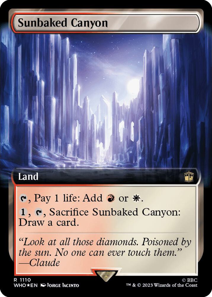 SURGE FOIL EXTENDED Sunbaked Canyon - #1110 - Rare Universes Beyond: Doctor Who