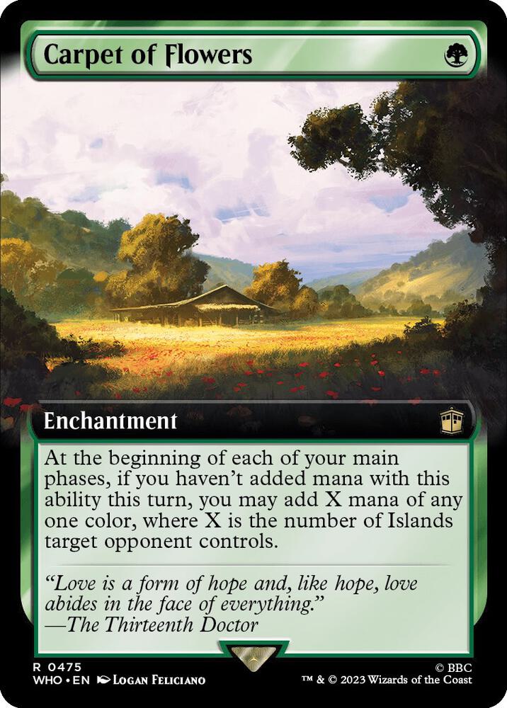 EXTENDED ART Carpet of Flowers - #475 - Rare Universes Beyond: Doctor Who