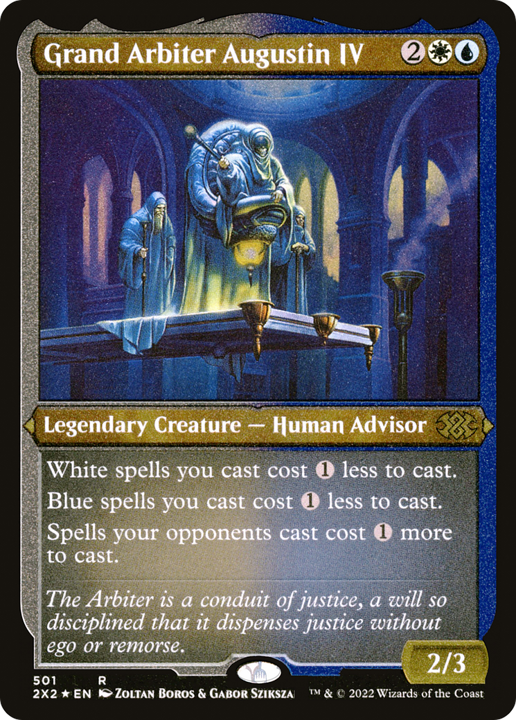 [ EF ] [FOIL] Grand Arbiter Augustin IV (Foil Etched) #501 - RARE 2X2 - Double Masters 2022