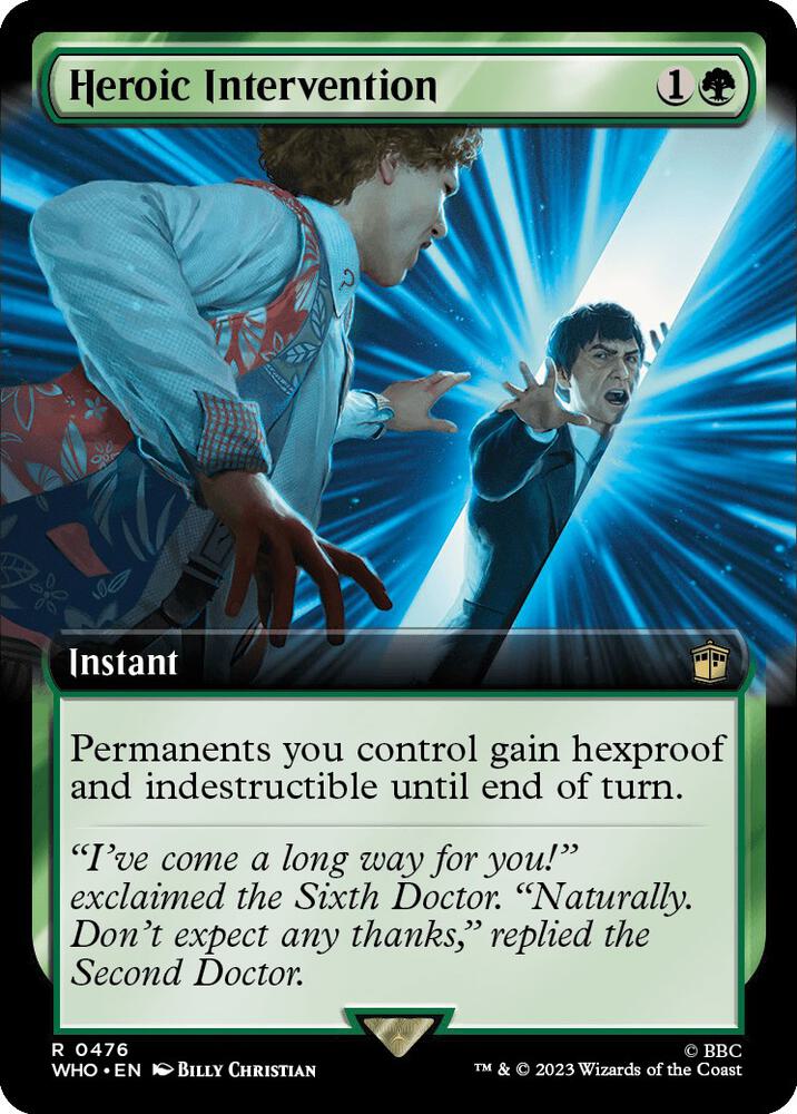 FOIL EXTENDED ART Heroic Intervention - #476 - Rare Universes Beyond: Doctor Who