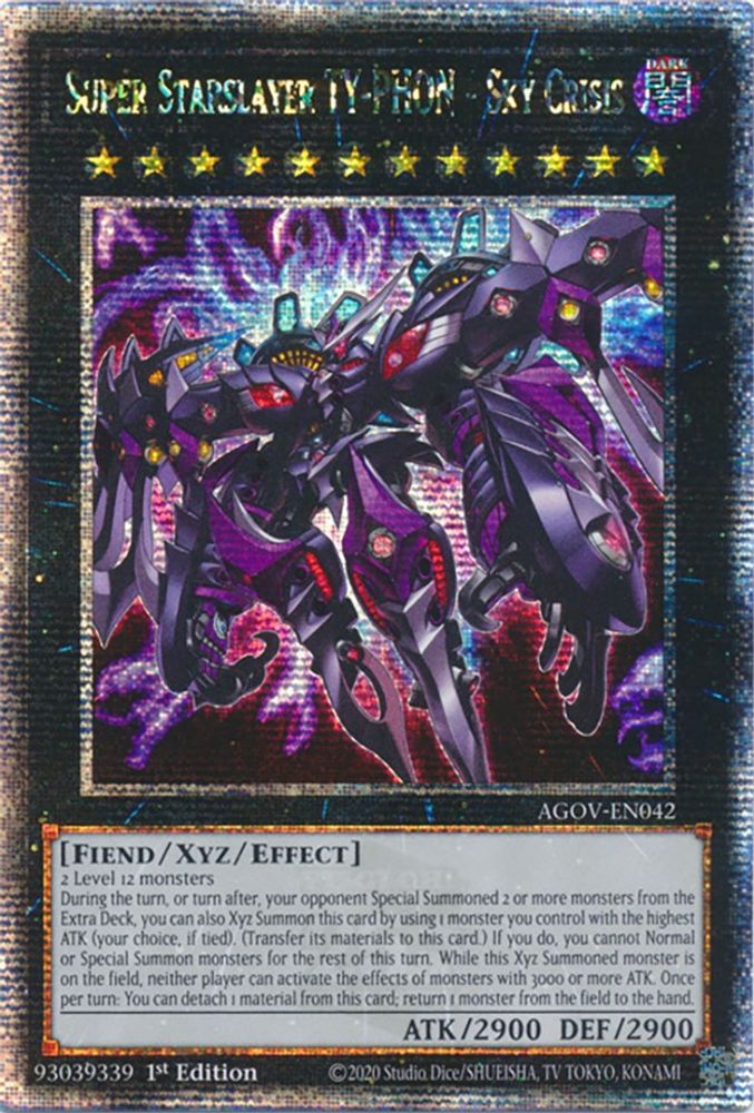 Super Starslayer TY-PHON - Sky Crisis (Quarter Century Secret Rare) - (AGOV-EN042) - Quarter Century Secret Rare 1st Edition