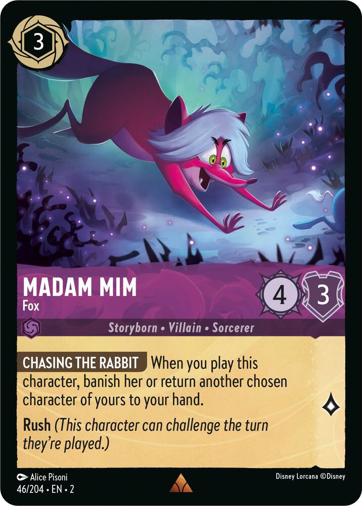 Madam Mim - Fox - 46/204 - Rare - Lorcana Rise of the Floodborn